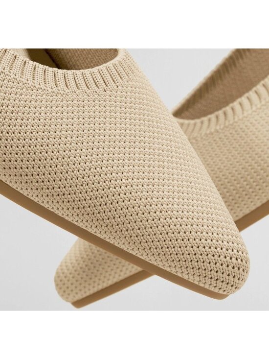Vivaia Shoes - VIVAIA Pointed Toe Ballet Flat Shoes Beige EU 43 US 11